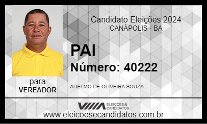 Candidato ADELMO OLIVEIRA 2024 - CANÁPOLIS - Eleições