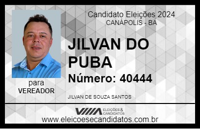 Candidato JILVAN DO PUBA 2024 - CANÁPOLIS - Eleições