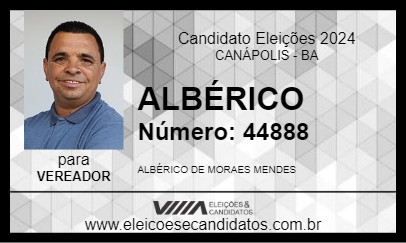 Candidato ALBÉRICO 2024 - CANÁPOLIS - Eleições