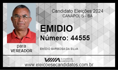 Candidato EMIDIO 2024 - CANÁPOLIS - Eleições