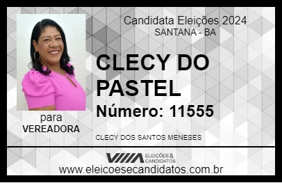 Candidato CLECY DO PASTEL 2024 - SANTANA - Eleições