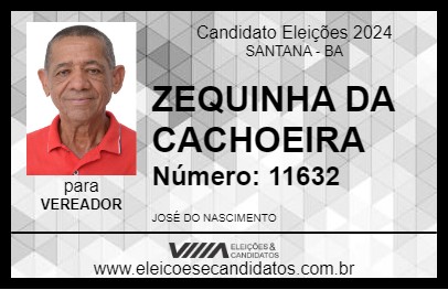 Candidato ZEQUINHA DA CACHOEIRA 2024 - SANTANA - Eleições