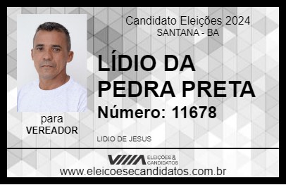 Candidato LÍDIO DA PEDRA PRETA 2024 - SANTANA - Eleições