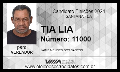 Candidato TIA LIA 2024 - SANTANA - Eleições