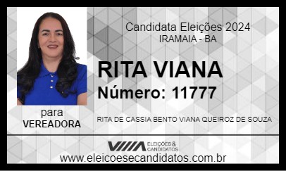 Candidato RITA VIANA 2024 - IRAMAIA - Eleições