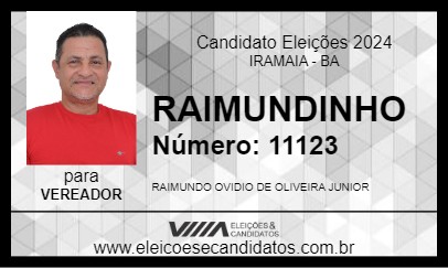 Candidato RAIMUNDINHO 2024 - IRAMAIA - Eleições