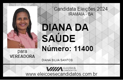 Candidato DIANA DA SAÚDE 2024 - IRAMAIA - Eleições