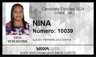 Candidato NINA 2024 - CONDE - Eleições