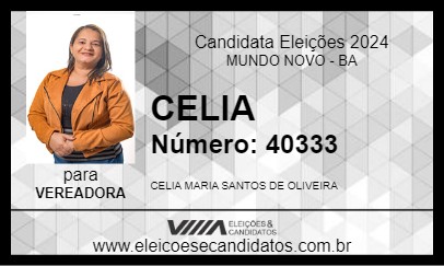 Candidato CELIA 2024 - MUNDO NOVO - Eleições