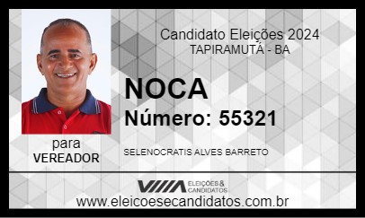 Candidato NOCA 2024 - TAPIRAMUTÁ - Eleições