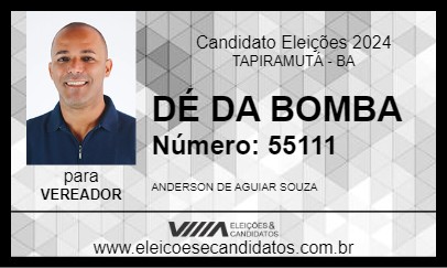 Candidato DÉ DA BOMBA 2024 - TAPIRAMUTÁ - Eleições