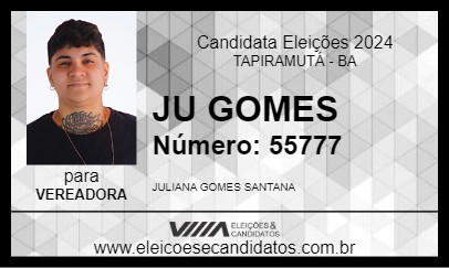 Candidato JU GOMES 2024 - TAPIRAMUTÁ - Eleições