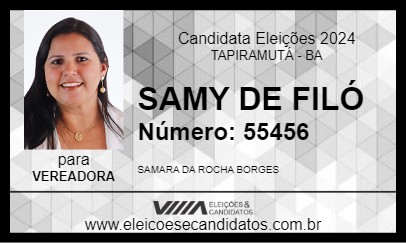 Candidato SAMY DE FILÓ 2024 - TAPIRAMUTÁ - Eleições