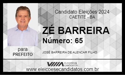 Candidato ZÉ BARREIRA 2024 - CAETITÉ - Eleições