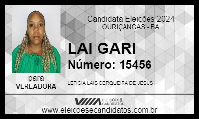 Candidato LAI GARI 2024 - OURIÇANGAS - Eleições