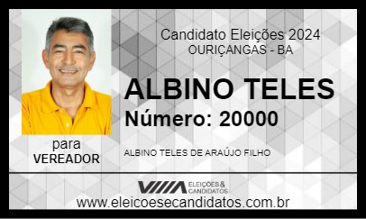 Candidato ALBINO TELES 2024 - OURIÇANGAS - Eleições