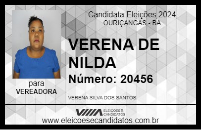 Candidato VERENA DE NILDA 2024 - OURIÇANGAS - Eleições