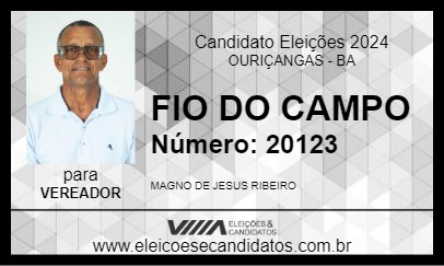 Candidato FIO DO CAMPO 2024 - OURIÇANGAS - Eleições