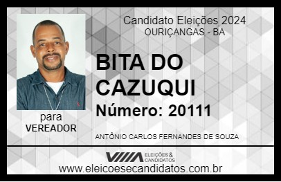 Candidato BITA DO CAZUQUI 2024 - OURIÇANGAS - Eleições