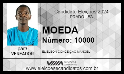 Candidato MOEDA 2024 - PRADO - Eleições