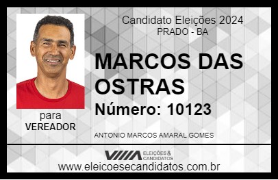 Candidato MARCOS DAS OSTRAS 2024 - PRADO - Eleições