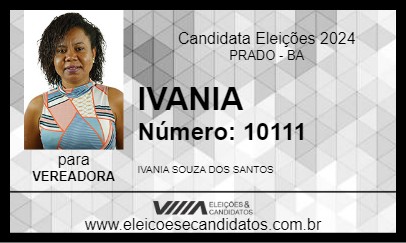 Candidato IVANIA 2024 - PRADO - Eleições