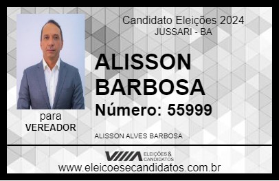 Candidato ALISSON BARBOSA 2024 - JUSSARI - Eleições