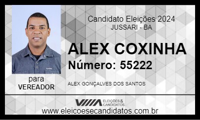 Candidato ALEX COXINHA 2024 - JUSSARI - Eleições