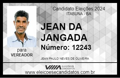 Candidato JEAN DA JANGADA 2024 - ITABUNA - Eleições