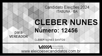 Candidato CLEBER NUNES 2024 - ITABUNA - Eleições