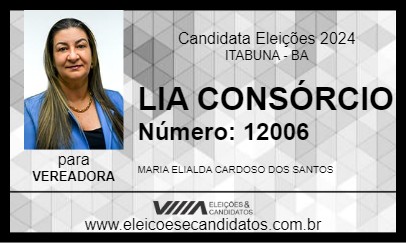 Candidato LIA CONSÓRCIO 2024 - ITABUNA - Eleições