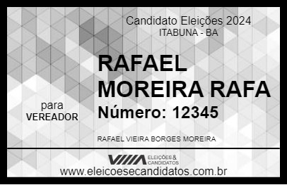 Candidato RAFAEL MOREIRA RAFA 2024 - ITABUNA - Eleições