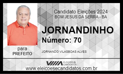 Candidato JORNANDINHO 2024 - BOM JESUS DA SERRA - Eleições