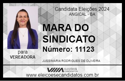 Candidato MARA DO SINDICATO 2024 - ANGICAL - Eleições