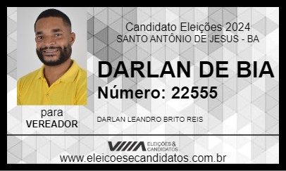 Candidato DARLAN DE BIA 2024 - SANTO ANTÔNIO DE JESUS - Eleições