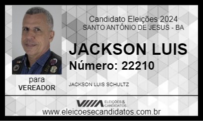 Candidato JACKSON LUIS  2024 - SANTO ANTÔNIO DE JESUS - Eleições