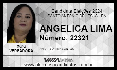 Candidato ANGELICA LIMA 2024 - SANTO ANTÔNIO DE JESUS - Eleições