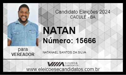 Candidato NATAN 2024 - CACULÉ - Eleições