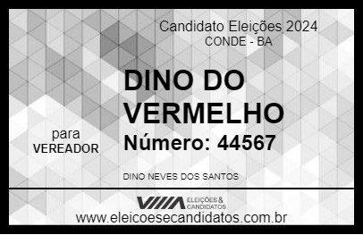 Candidato DINO DO VERMELHO 2024 - CONDE - Eleições