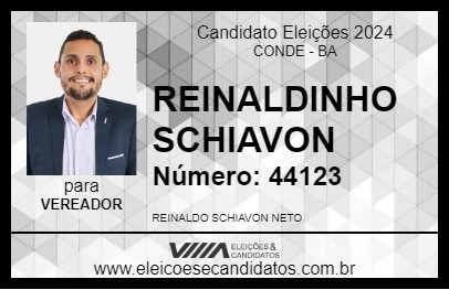 Candidato REINALDINHO SCHIAVON 2024 - CONDE - Eleições