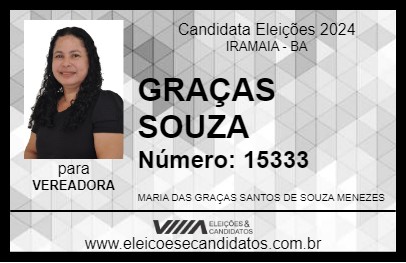 Candidato GRAÇAS SOUZA 2024 - IRAMAIA - Eleições