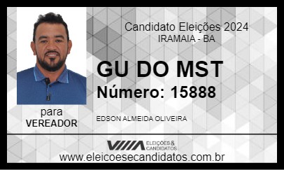 Candidato GU DO MST  2024 - IRAMAIA - Eleições