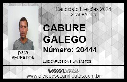 Candidato CABURE GALEGO 2024 - SEABRA - Eleições