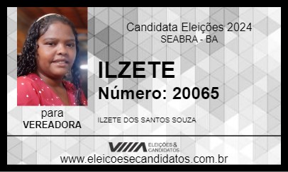 Candidato ILZETE 2024 - SEABRA - Eleições