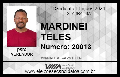 Candidato MARDINEI TELES 2024 - SEABRA - Eleições