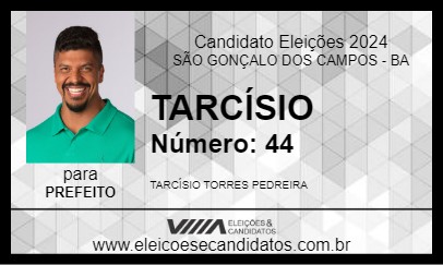 Candidato TARCÍSIO 2024 - SÃO GONÇALO DOS CAMPOS - Eleições