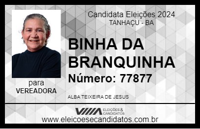 Candidato BINHA DA BRANQUINHA 2024 - TANHAÇU - Eleições