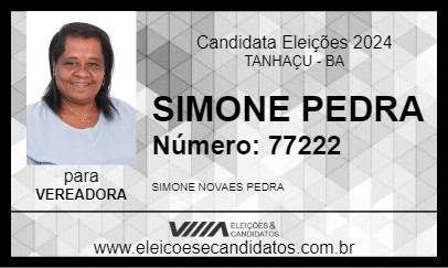 Candidato SIMONE PEDRA 2024 - TANHAÇU - Eleições