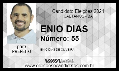 Candidato ENIO DIAS 2024 - CAETANOS - Eleições