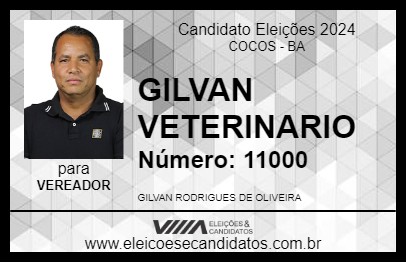 Candidato GILVAN VETERINARIO 2024 - COCOS - Eleições